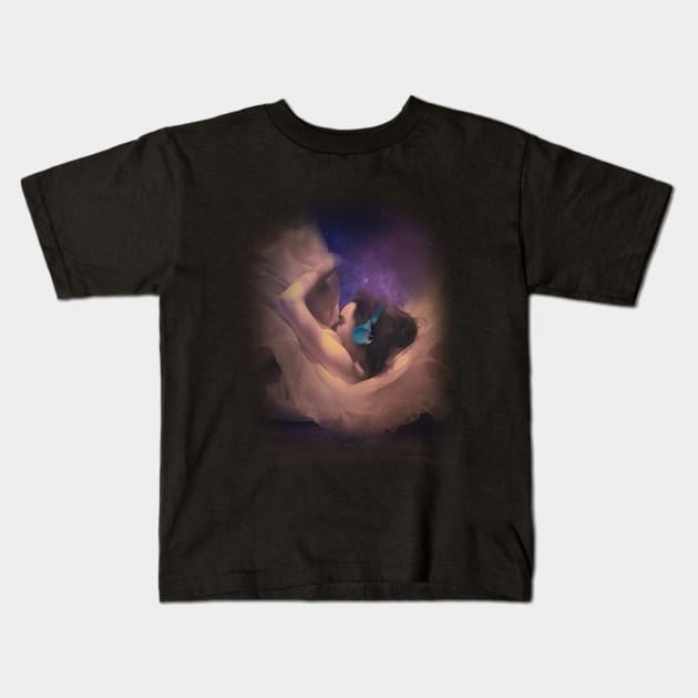 Close your eye while listening to music Kids T-Shirt by SOMIREE